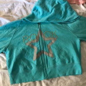Cropped Blue zip up